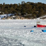 Båt "infrusen" i isen